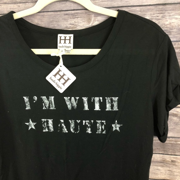 Haute Hippie black graphic I’m With Haute modal - Picture 3 of 7